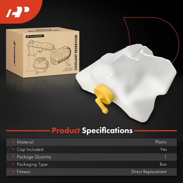 Coolant Reservoir Expansion Tank with Cap for Acura TL 2009-2014 V6 3.5L V6 3.7L