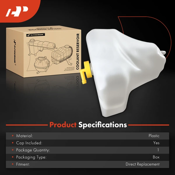 Coolant Reservoir Expansion Tank with Cap for Acura ZDX 2010-2012 2013 3.7L