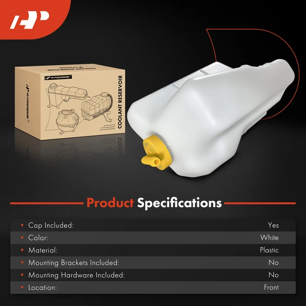 Radiator Coolant Reservoir with Cap for Honda Accord 2008-2012 Accord Crosstour 2010-2011