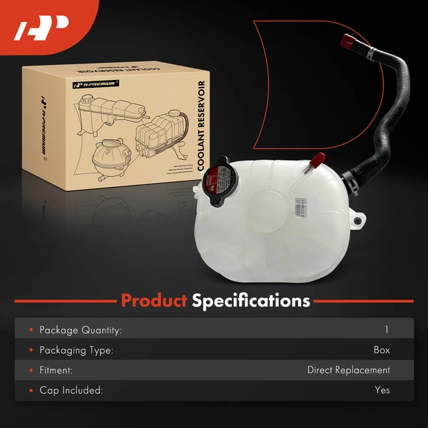 Coolant Reservoir Tank with Pressure Cap for Hyundai Elantra 2017-2020 Kia Soul