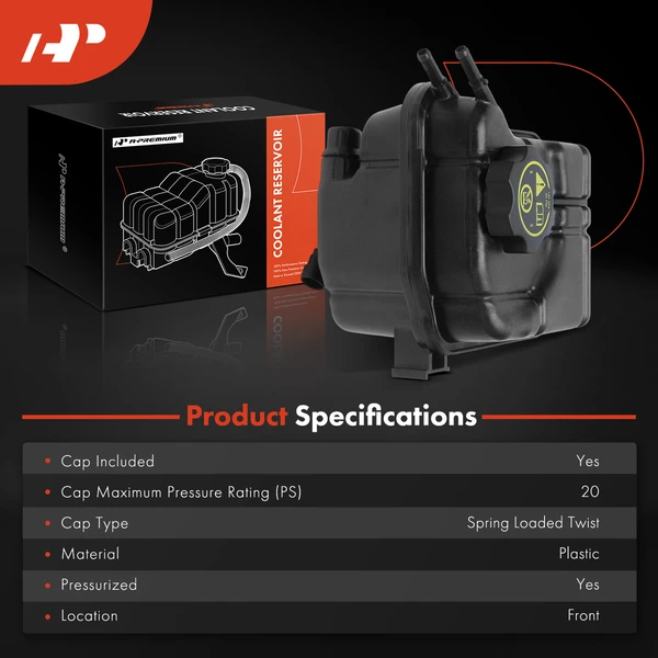 A-Premium APET0469 Engine Coolant Reservoir Front Side