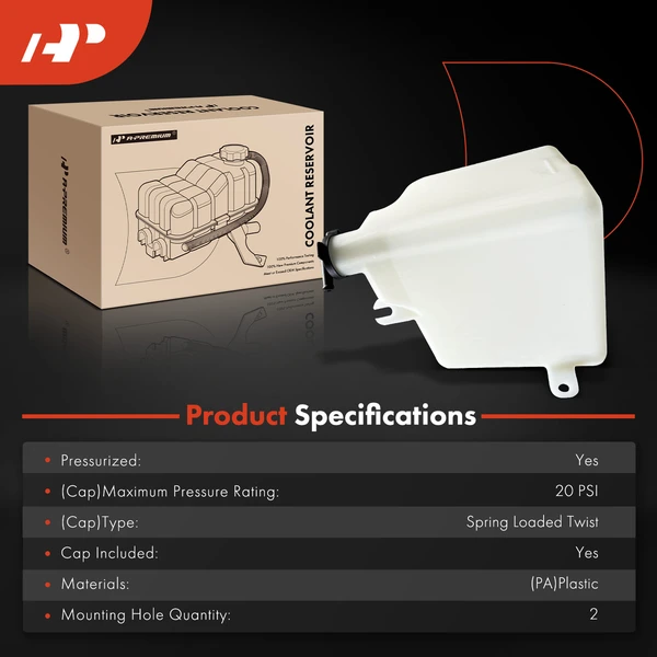 Engine Coolant Reservoir with Cap for Buick Century Regal Pontiac Grand Prix 1997-1998