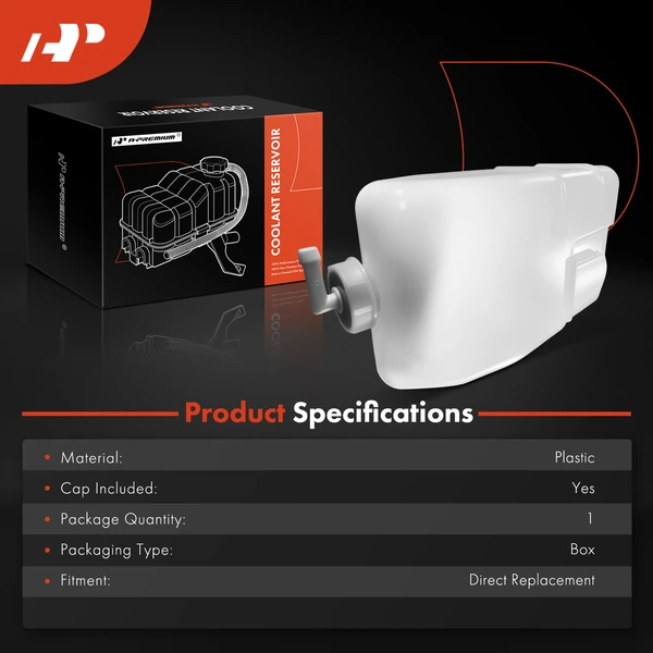 Coolant Reservoir Expansion Tank with Cap for Acura RDX 2019-2024 L4 2.0L GAS