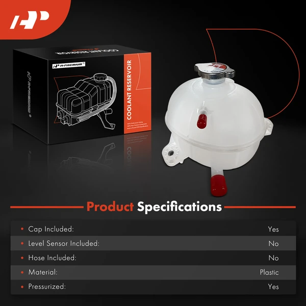 Engine Coolant Reservoir with Pressure Cap for Hyundai Tucson 2016-2021 1.6L 2.0L