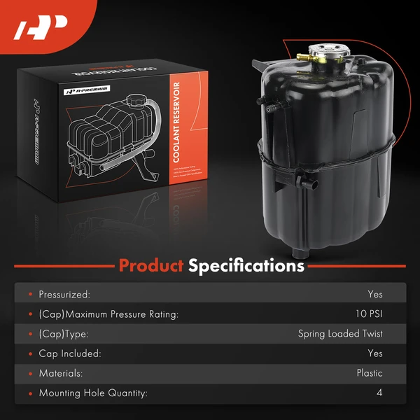 Engine Coolant Reservoir with Cap for International Harvester 7600 03-07 7700