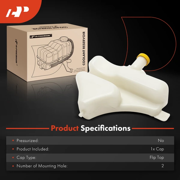 Front Engine Coolant Reservoir Tank with Cap for Mazda 6 2003-2008 V6 3.0L