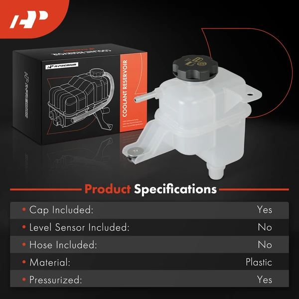 Coolant Reservoir with Cap for Ram 1500 2021-2025 3.6L 6.2L Crew Cab Pickup 4WD