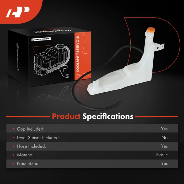 Engine Coolant Reservoir with Cap & Sensor for Nissan Pathfinder 99-00 V6 3.3L