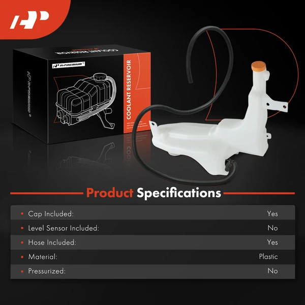 Engine Coolant Reservoir with Cap & Sensor for INFINITI QX4 Nissan Pathfinder