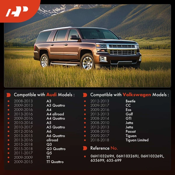 Outer Engine Timing Cover for Volkswagen Jetta Passat Golf Tiguan Audi L4 2.0L