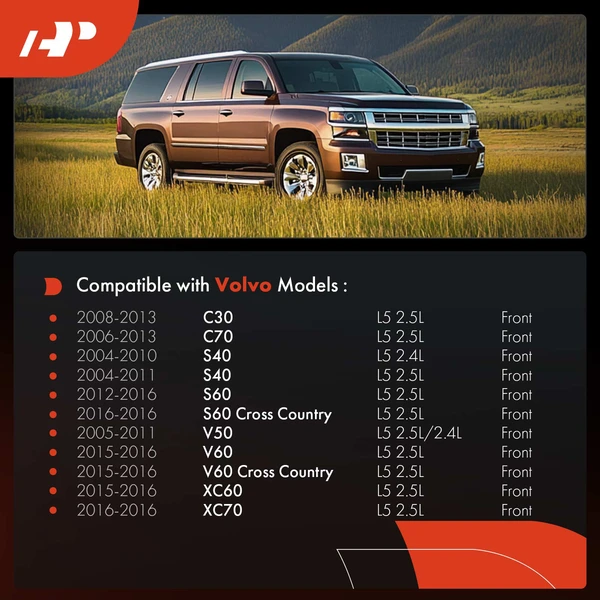 Front Engine Timing Cover for Volvo XC60 2015-2016 S60 XC70 C70 V60 C30 S40 V50