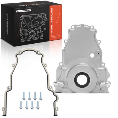 Engine Timing Cover with 10AN Turbo Oil Drain Fitting