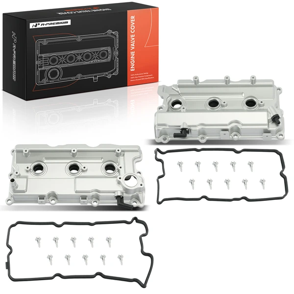 2 Pcs Driver & Passenger Engine Valve Cover for Nissan Pathfinder 2002-2004 V6 3.5L