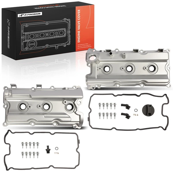 2 Pcs Driver & Passenger Engine Valve Cover with Gaskets & Cap for 2005-2015 Nissan Xterra