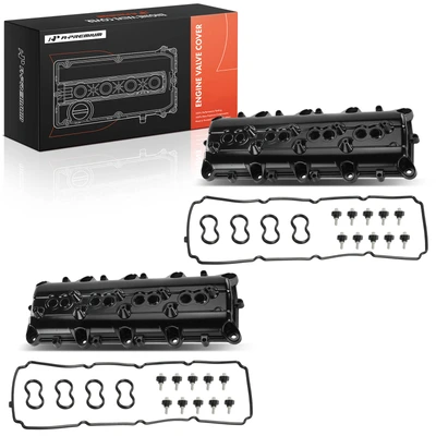 2 Pcs Driver & Pasenger Engine Valve Cover with Gasket