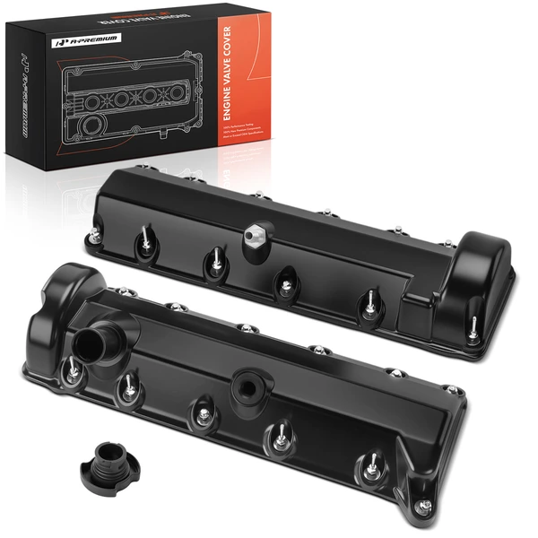 2 Pcs Driver & Passenger Engine Valve Cover for 1998 Ford E-350 Econoline