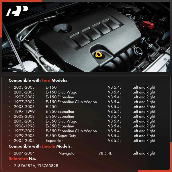 2 Pcs Driver & Passenger Engine Valve Cover for Ford Expedition 2004 E-150 E-250