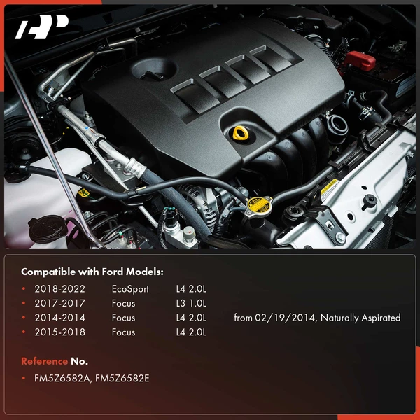 Aluminum Engine Valve Cover with Cap & Gasket for Ford Focus 2014-2018 EcoSport