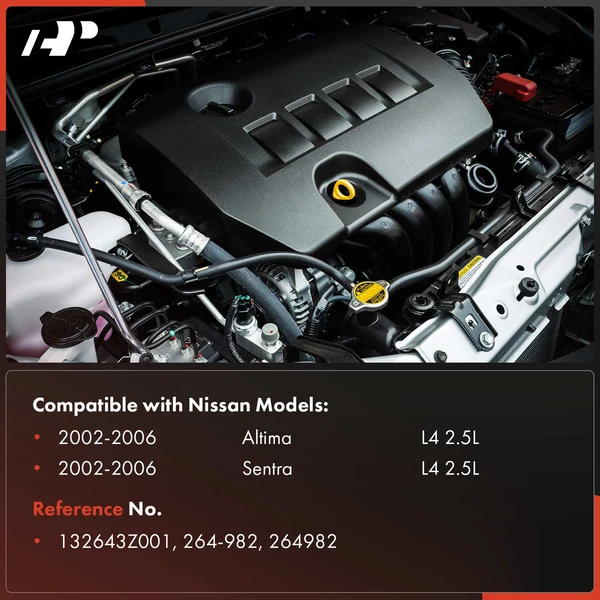 Red Engine Valve Cover with Gasket & Cap for Nissan Altima Sentra 2002-2006 L4 2.5L