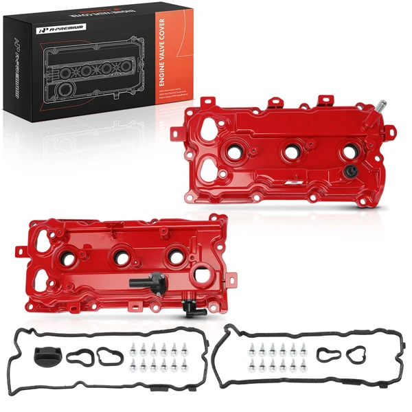 2 Pcs Driver & Passenger Engine Valve Cover with Gaskets & Cap for Nissan Altima Murano