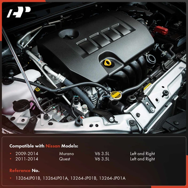 2 Pcs Red Engine Valve Cover with Gaskets & Cap for Nissan Murano Quest