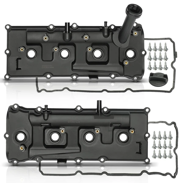 2 Pcs Driver & Passenger Engine Valve Cover with Gasket for 2012-2017 Nissan NV2500