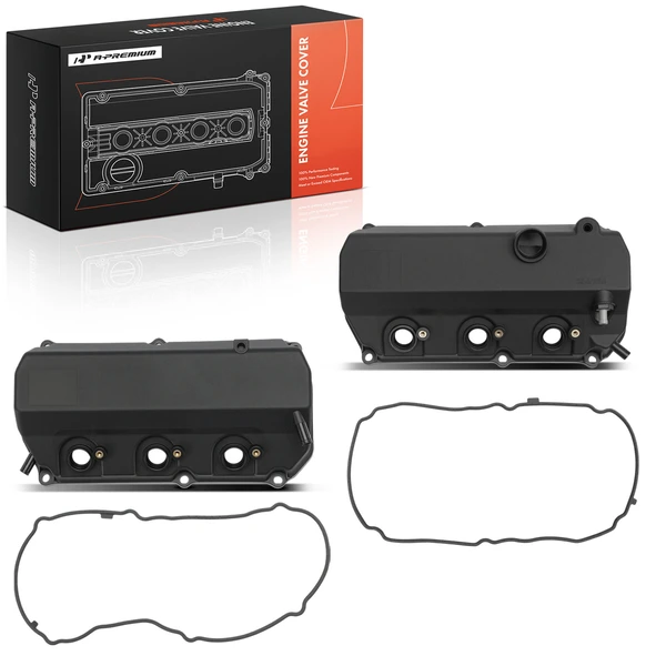 2 Pcs Driver & Passenger Engine Valve Cover with Gasket for Mitsubishi Outlander 2007-2009