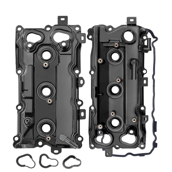 2 Pcs Engine Valve Cover with Gasket for Nissan Pathfinder Infiniti QX60 15-17