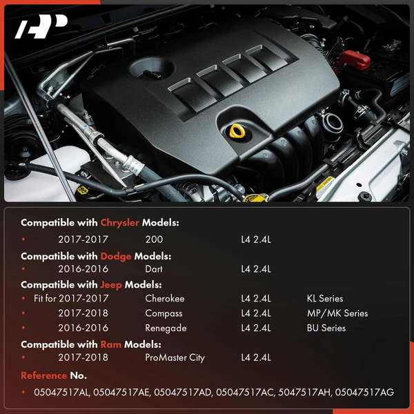 Engine Valve Cover with Gasket for Jeep Cherokee Compass Chrysler 200 Dodge Ram