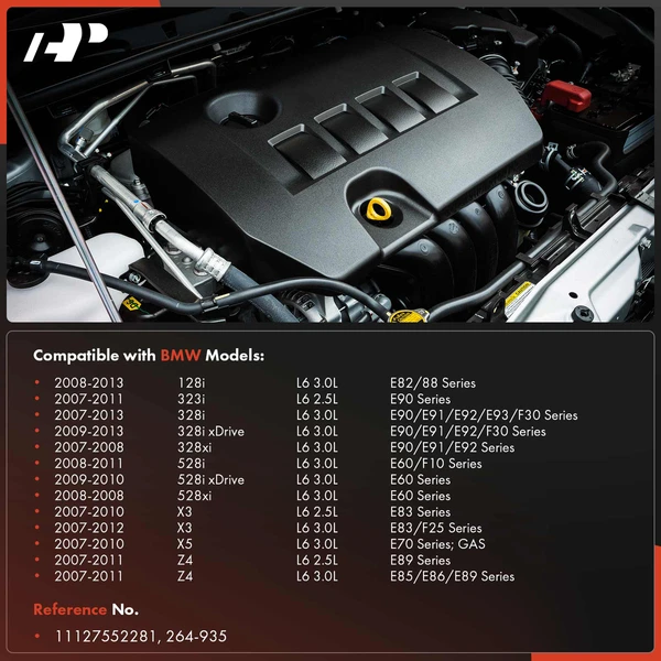 Engine Valve Cover with Gasket & Bolts & PCV House for BMW E90 E91 328i