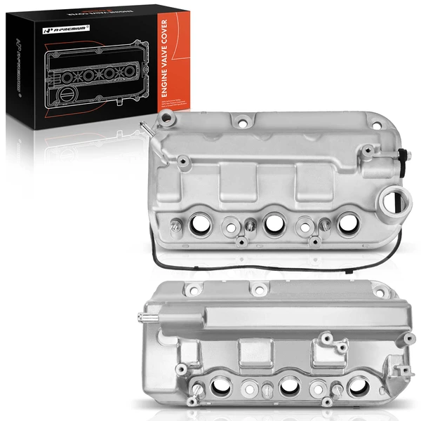 2 Pcs Front & Rear Engine Valve Cover for Honda Accord Pilot Odyssey Acura RDX