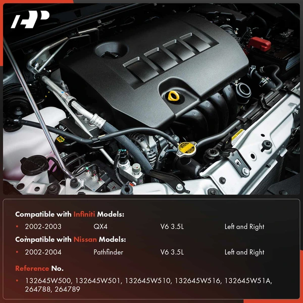 2 Pcs Driver & Passenger Engine Valve Cover for Nissan Pathfinder 2002-2004 INFINITI