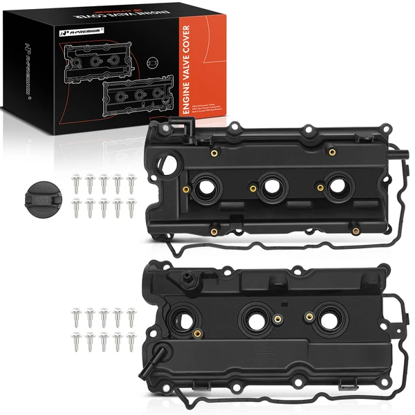 2 Pcs Engine Valve Cover with Gasket for 2003-2007 Nissan Murano