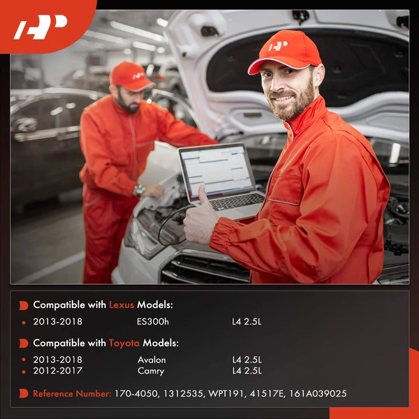 Engine Water Pump with Gasket for Toyota Avalon 13-18 Camry Lexus ES300h L4 2.5L