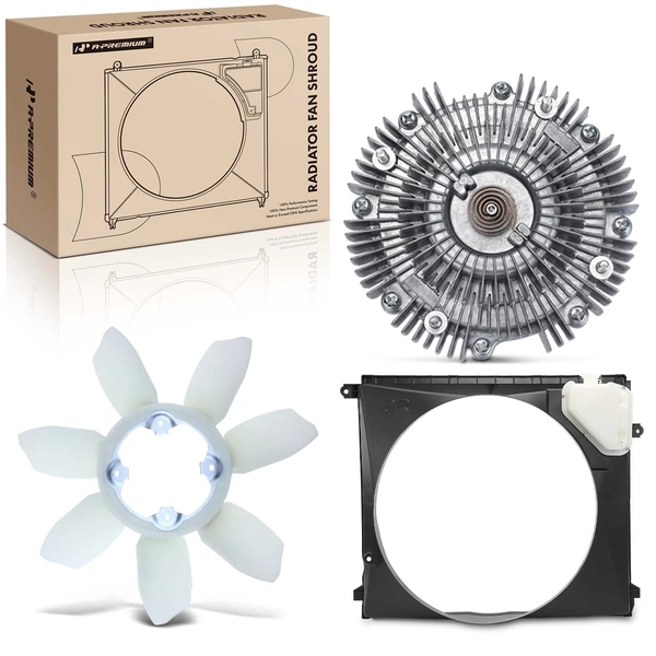 3 Pcs Front Cooling Fan Assembly for 2005-2015 Toyota Tacoma