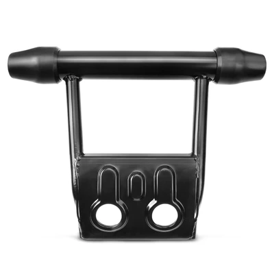 Black Front Bumper Guard with Rubber End Caps