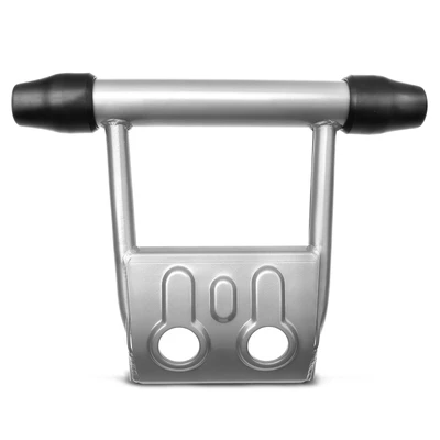 Silver Front Bumper Guard with Rubber End Caps