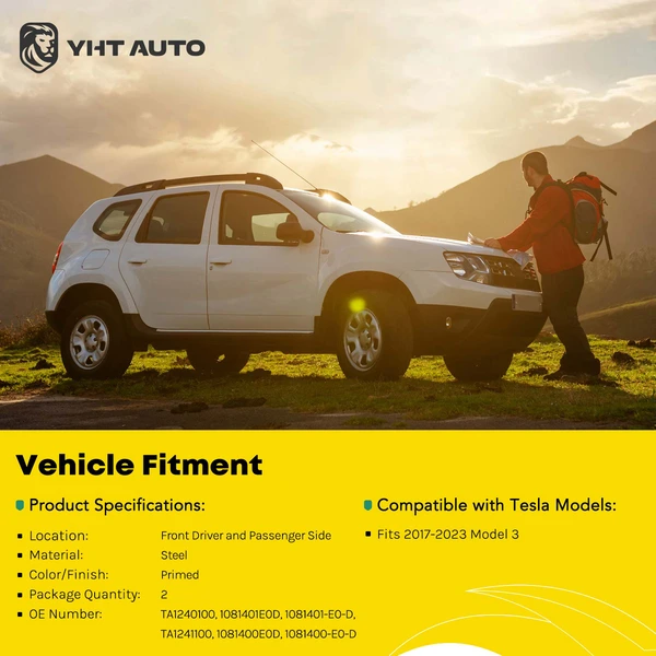 2 Pcs Front Fender for 2017-2022 Tesla 3