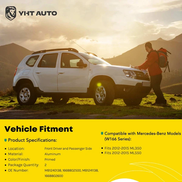 2 Pcs Front Fender for 2012-2015 Mercedes-Benz ML350