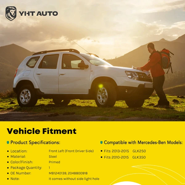 Front Driver Fender for Mercedes-Benz X204 GLK250 2013-2015 GLK350 2010-2015
