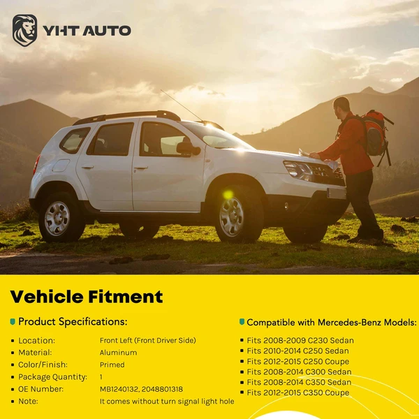 Front Driver Fender for 2008-2009 Mercedes-Benz C230