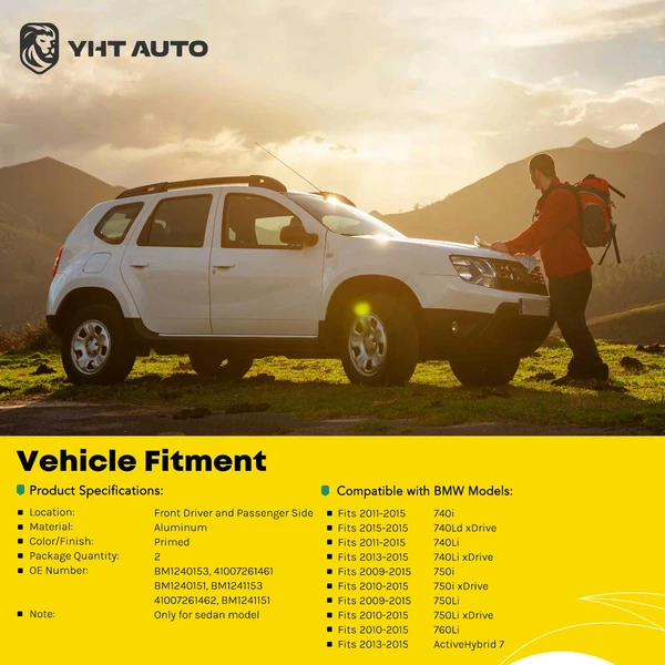 2 Pcs Front Fender for 2010-2015 BMW 760Li