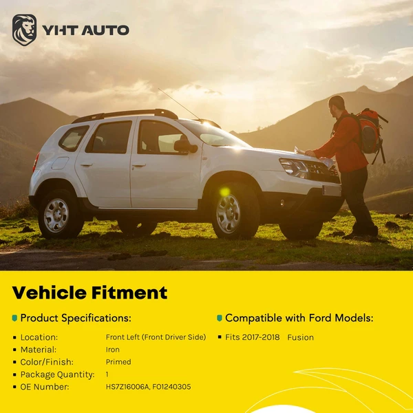 Front Driver Fender for Ford Fusion 2017-2018 Primed