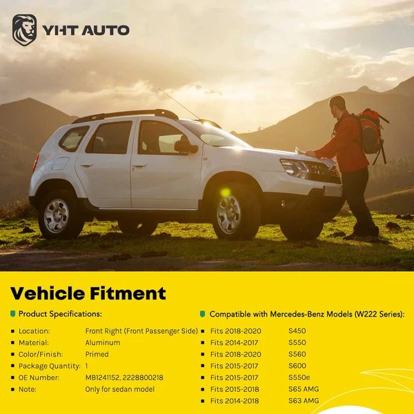 Front Passenger Fender for 2018-2020 Mercedes-Benz S560