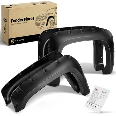 Front & Rear Pocket Shiny Fender Flares | 6.5FT & 8FT Bed Fleetside