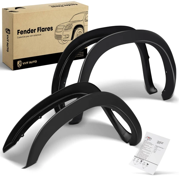 4 Pcs Front & Rear Factory Shiny Style Fender Flare for Dodge Ram 1500 2500 3500 02-09