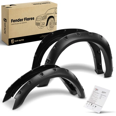 4 Pcs Front & Rear Pocket Style Textured Fender Flare