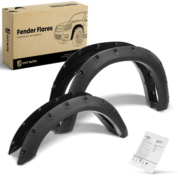 Front & Rear Pocket Style Fender Flares for Dodge Ram 1500 2009-2018 2500 3500