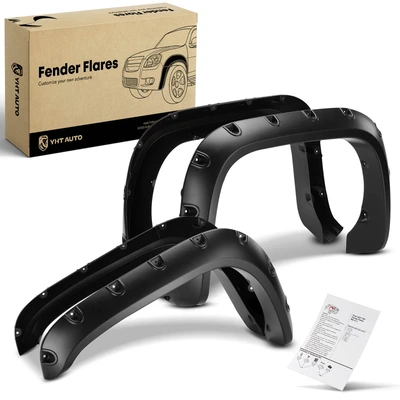 Front & Rear Pocket Shiny Fender Flares | 6.5FT & 8FT Bed
