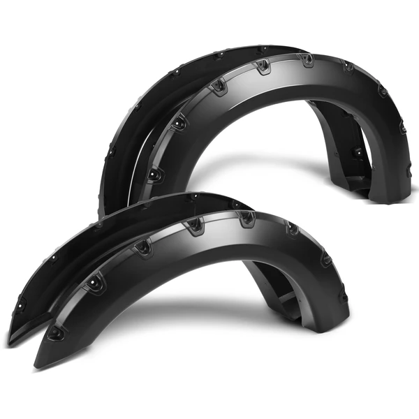 Front & Rear Pocket Shiny Fender Flares | 6.75FT 8FT Bed for 1999-2007 Ford F-250 Super Duty